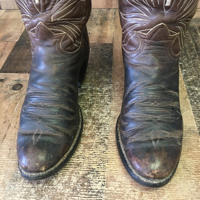 Women's Tony Lama Vtg Gold Label Buckaroo Cowboy Boots 10 B