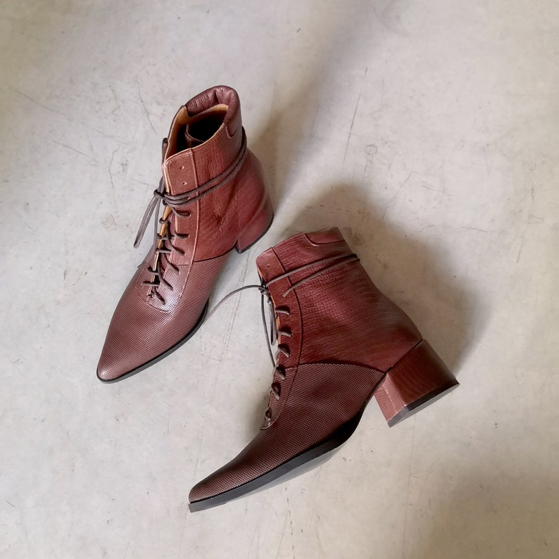 Women's Brown Booties Stylish Handmade Brown Leather Ankle