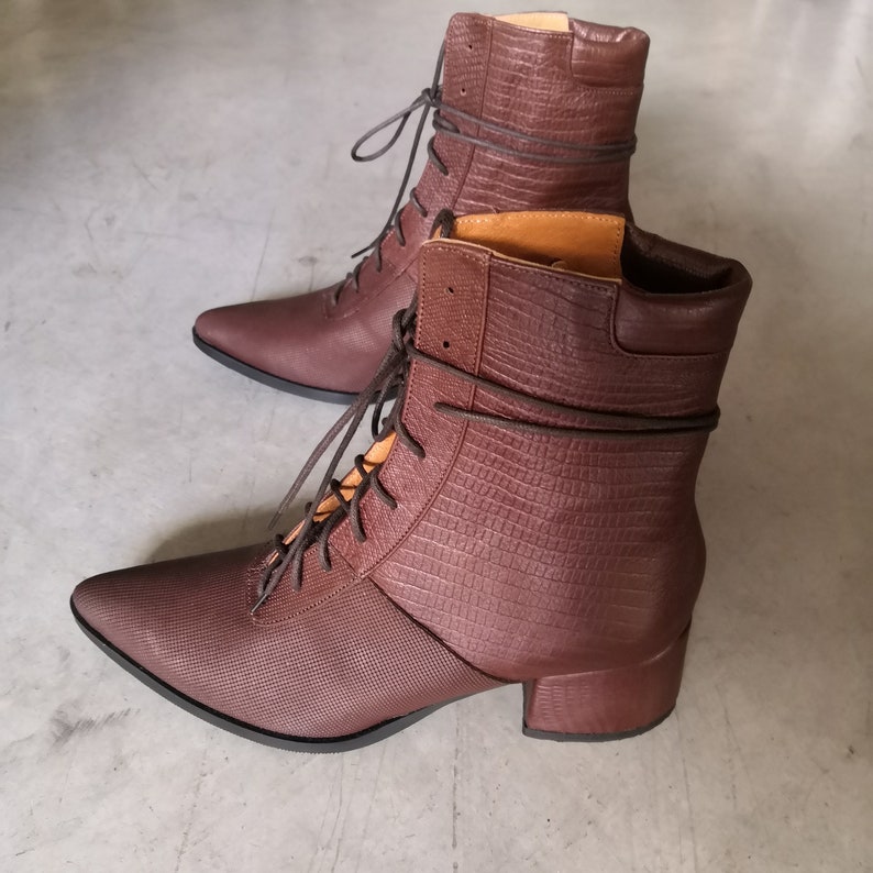 Women's Brown Booties Stylish Handmade Brown Leather Ankle