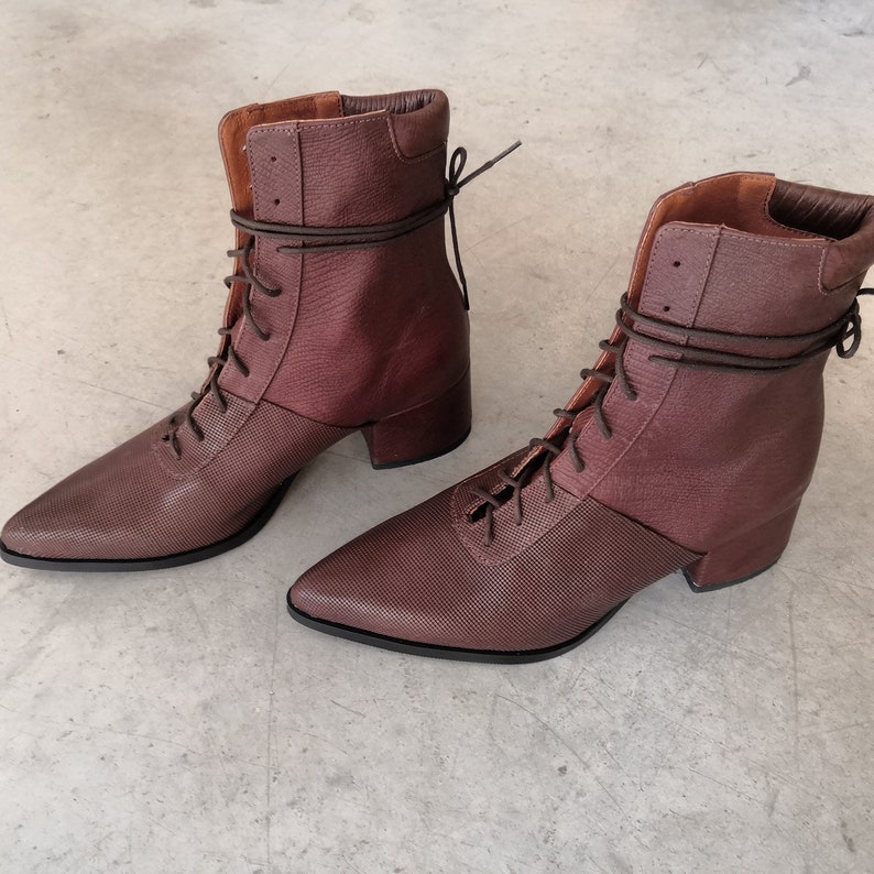 Women's Brown Booties Stylish Handmade Brown Leather Ankle