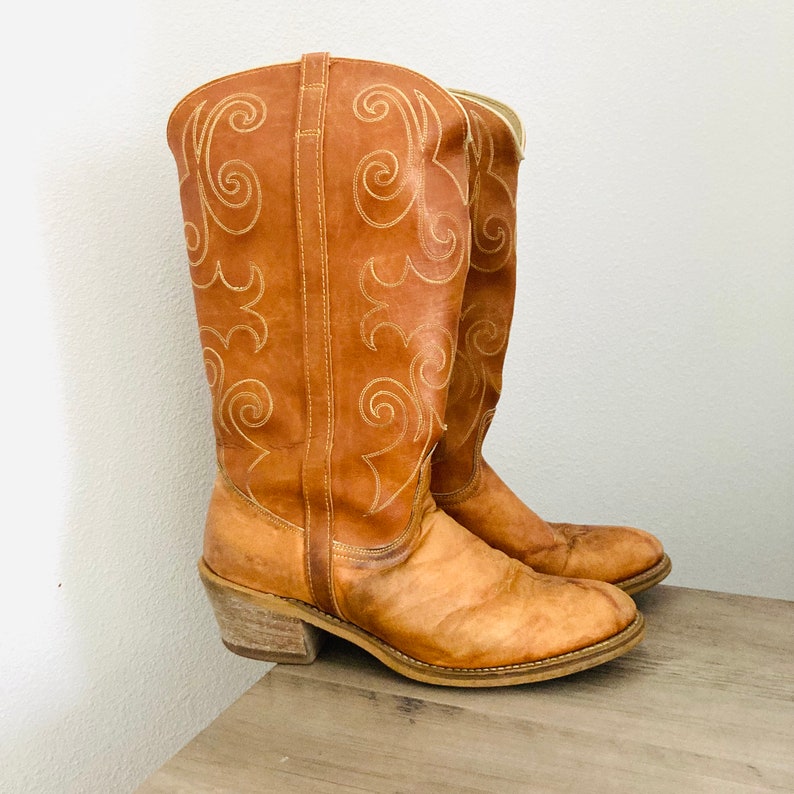 Women's Dingo Leather Cowgirl Boots / Vintage Country Western Boots