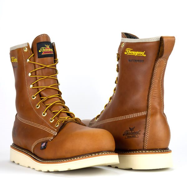 Thorogood | American Heritage - Waterproof - 8" Tobacco Composite Safety Toe - Plain Toe MAXWear Wedge