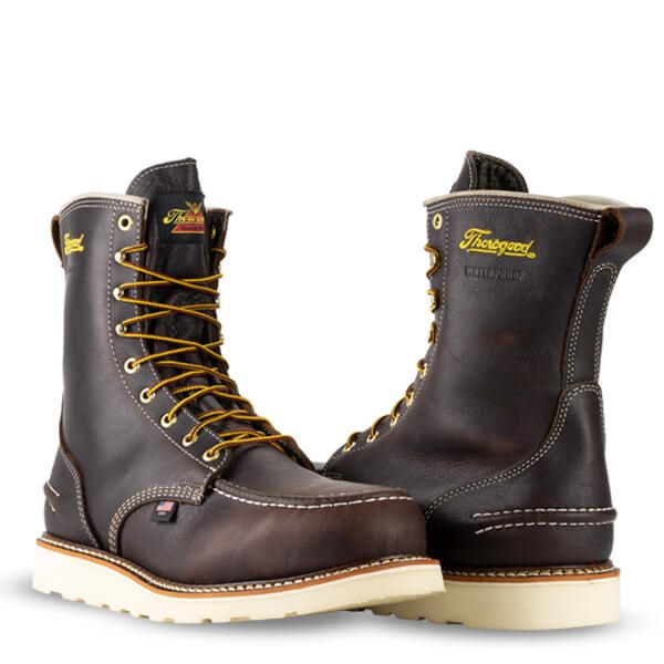 Thorogood | 1957 Series - Waterproof - 8" Briar Pitstop Safety Toe - Moc Toe MAXWear Wedge