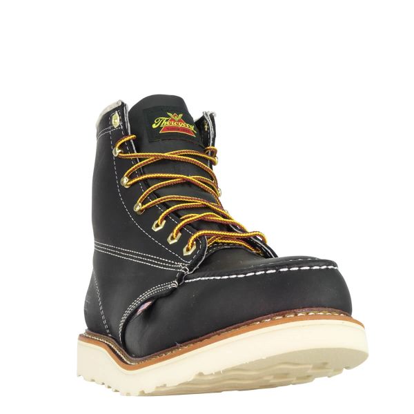 Thorogood | American Heritage - 6" Black Safety Toe - Moc Toe MAXWear Wedge