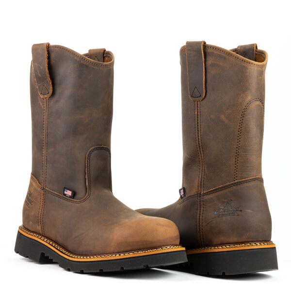 Thorogood | American Heritage - 11" WELLINGTON Trail Crazyhorse Safety Toe - Black MAXWear90