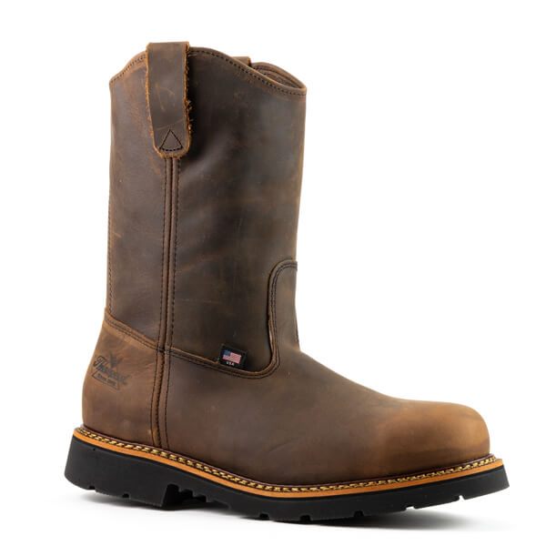 Thorogood | American Heritage - 11" WELLINGTON Trail Crazyhorse Safety Toe - Black MAXWear90