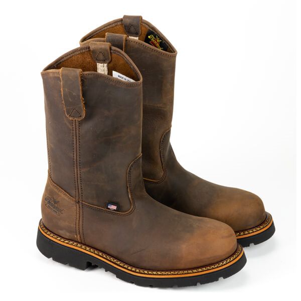 Thorogood | American Heritage - 11" WELLINGTON Trail Crazyhorse Safety Toe - Black MAXWear90