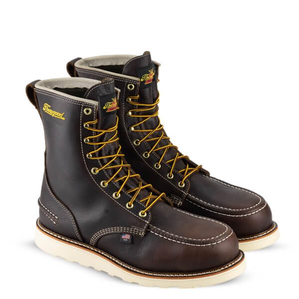 Thorogood | 1957 Series - Waterproof - 8" Briar Pitstop Safety Toe - Moc Toe MAXWear Wedge