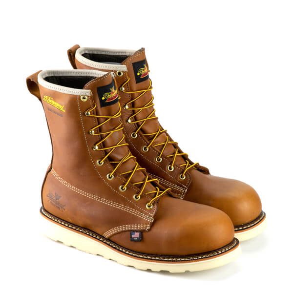 Thorogood | American Heritage - Waterproof - 8" Tobacco Composite Safety Toe - Plain Toe MAXWear Wedge