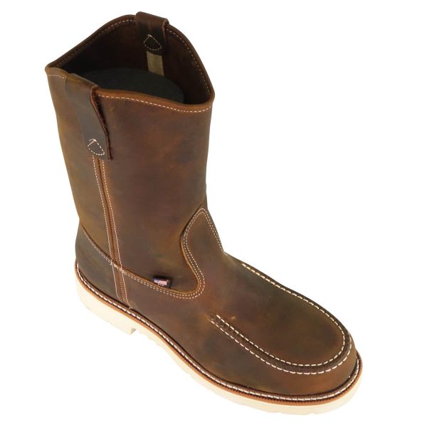 Thorogood | American Heritage - 11" Trail Crazyhorse Safety Toe - Moc Toe Pull-on Wellington