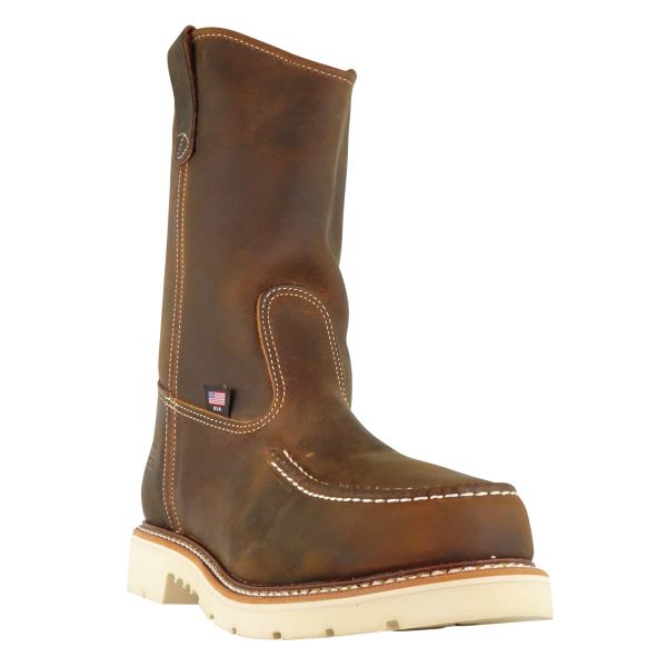 Thorogood | American Heritage - 11" Trail Crazyhorse Safety Toe - Moc Toe Pull-on Wellington