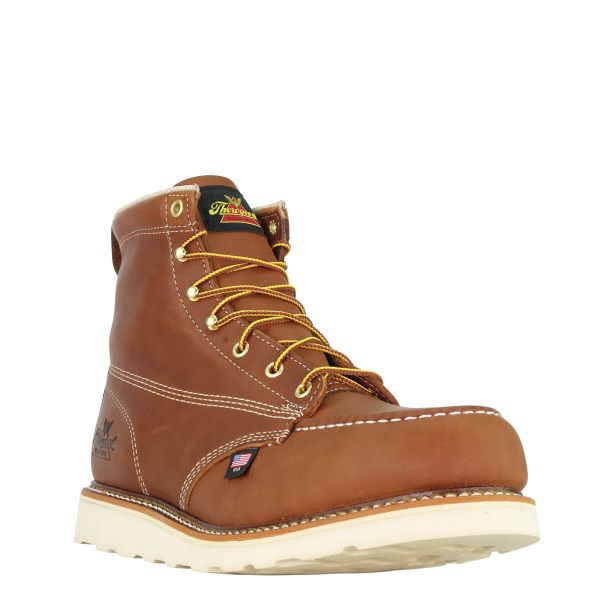 Thorogood | American Heritage - 6" Tobacco Safety Toe - Moc Toe MAXWear Wedge