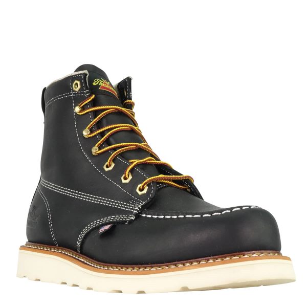 Thorogood | American Heritage - 6" Black Moc Toe - MAXWear Wedge