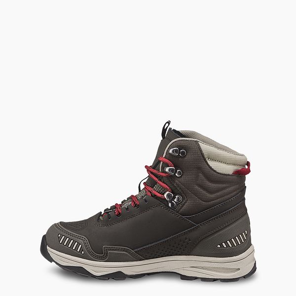 VASQUE | KIDS WATERPROOF HIKING BOOT IN GRAY/TEAL BROWN OLIVE/BOSSA NOVA