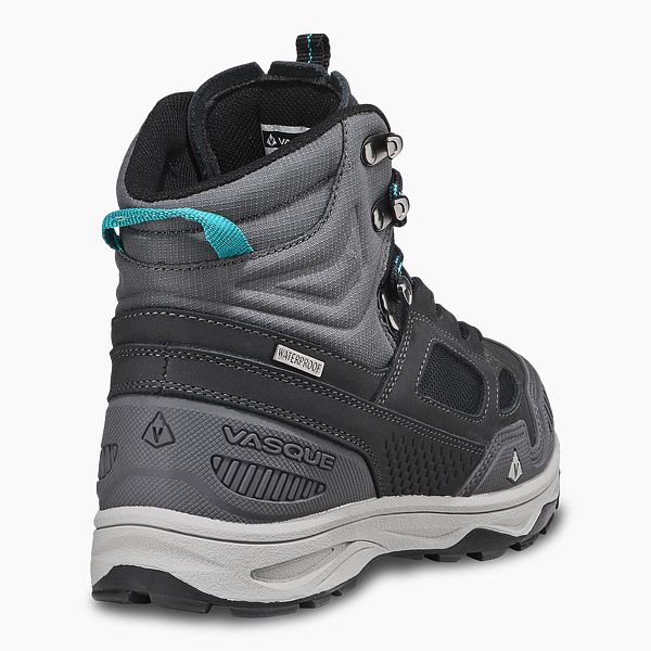 VASQUE | KIDS WATERPROOF HIKING BOOT IN GRAY/TEAL MAGNET/BALTIC